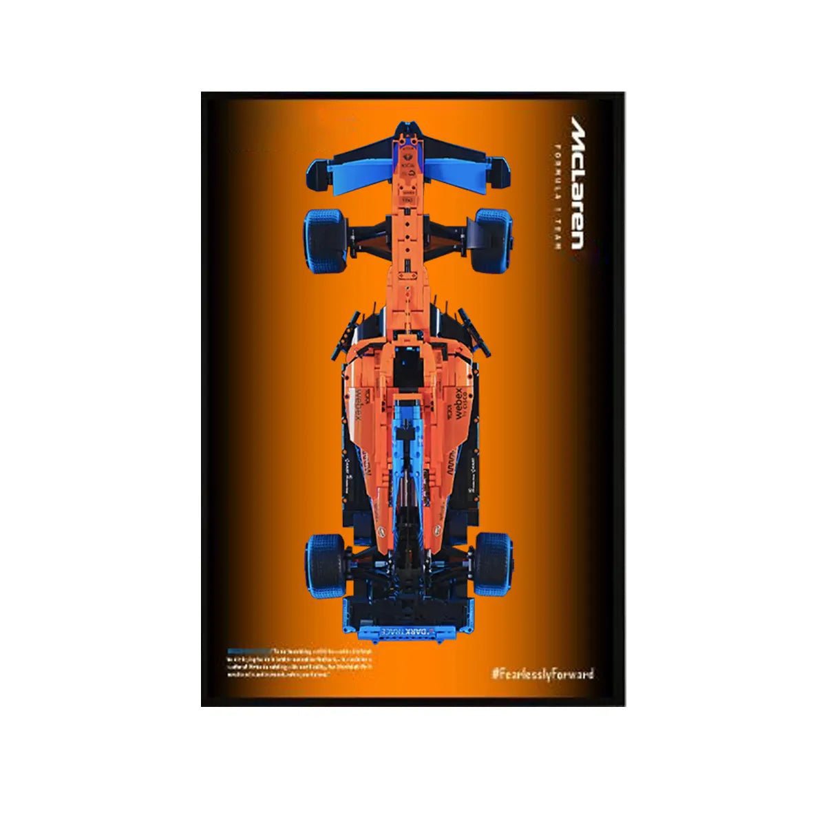 Premium Wall Display Compatible with LEGO® Technic™ McLaren F1 42141 Style B - brickzonehub