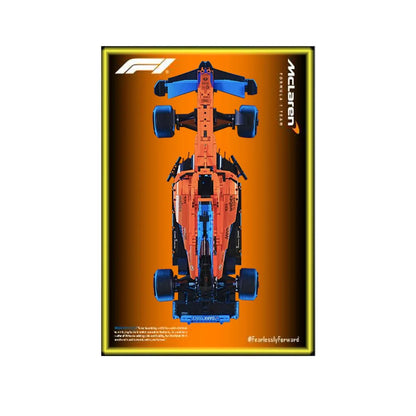 Premium Wall Display Compatible with LEGO® Technic™ McLaren F1 42141 Style B - brickzonehub