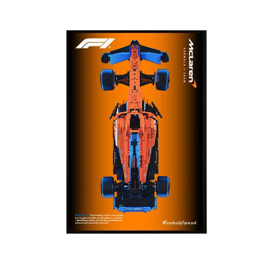 Premium Wall Display Compatible with LEGO® Technic™ McLaren F1 42141 Style B - brickzonehub