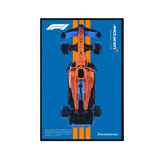 Premium Wall Display Compatible with LEGO® Technic™ McLaren F1 42141 Style C - brickzonehub