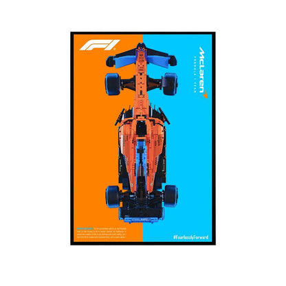 Premium Wall Display Compatible with LEGO® Technic™ McLaren F1 42141 Style D - brickzonehub