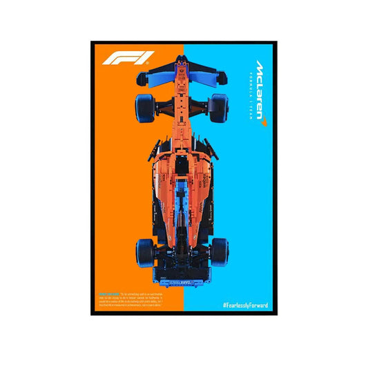 Premium Wall Display Compatible with LEGO® Technic™ McLaren F1 42141 Style D - brickzonehub
