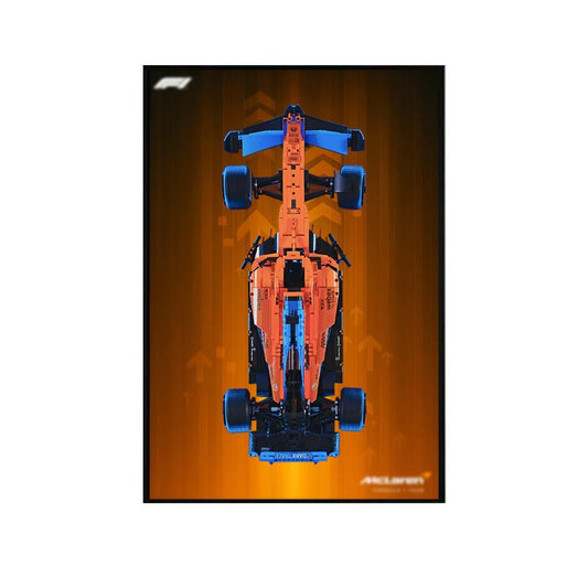 Premium Wall Display Compatible with LEGO® Technic™ McLaren F1 42141 Style E - brickzonehub