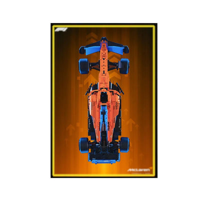 Premium Wall Display Compatible with LEGO® Technic™ McLaren F1 42141 Style E - brickzonehub