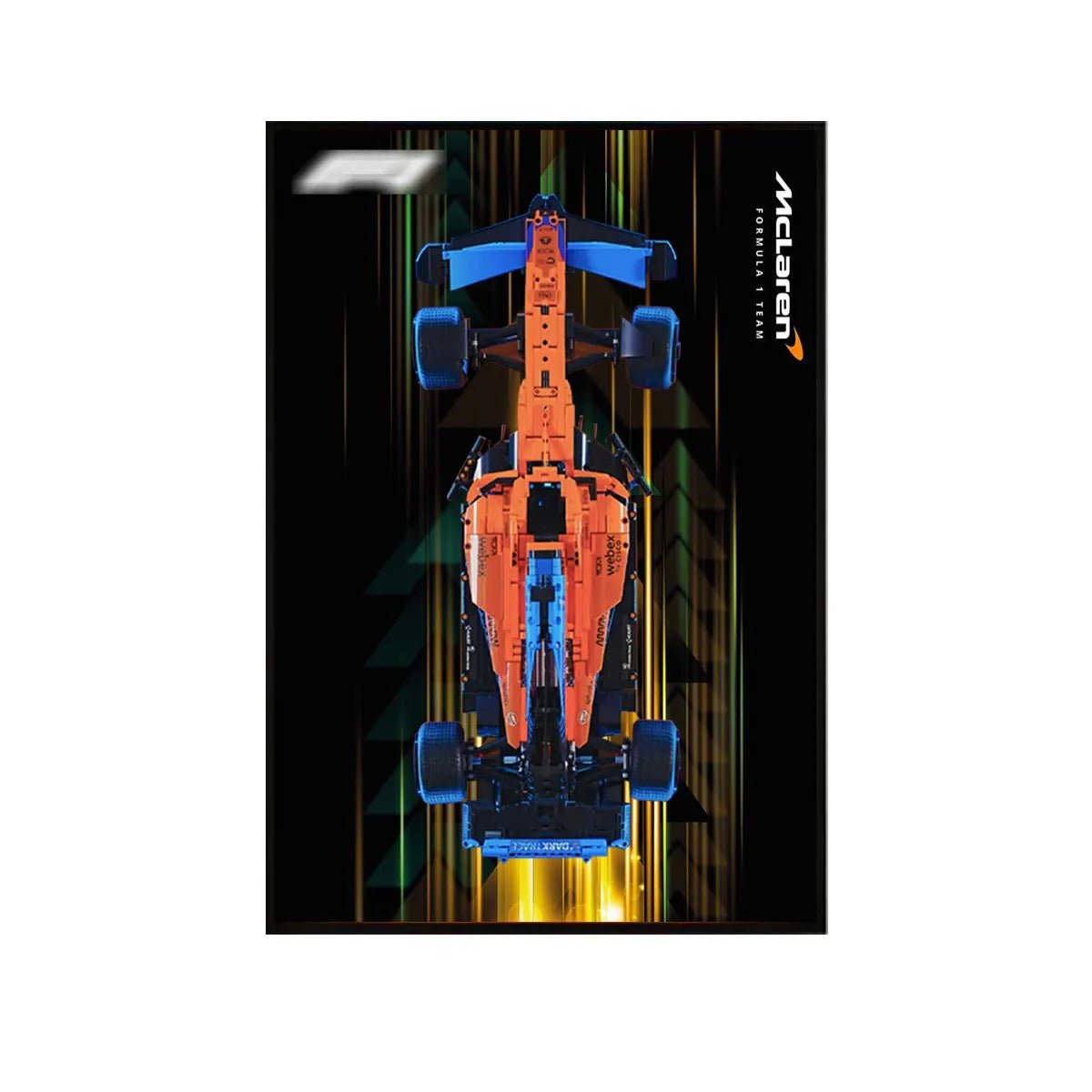 Premium Wall Display Compatible with LEGO® Technic™ McLaren F1 42141 Style F - brickzonehub