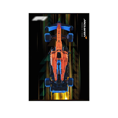 Premium Wall Display Compatible with LEGO® Technic™ McLaren F1 42141 Style F - brickzonehub