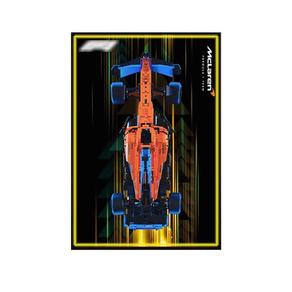 Premium Wall Display Compatible with LEGO® Technic™ McLaren F1 42141 Style F - brickzonehub