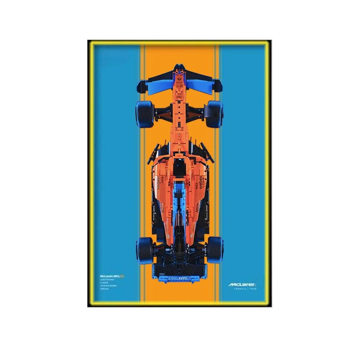 Premium Wall Display Compatible with LEGO® Technic™ McLaren F1 42141 Style D