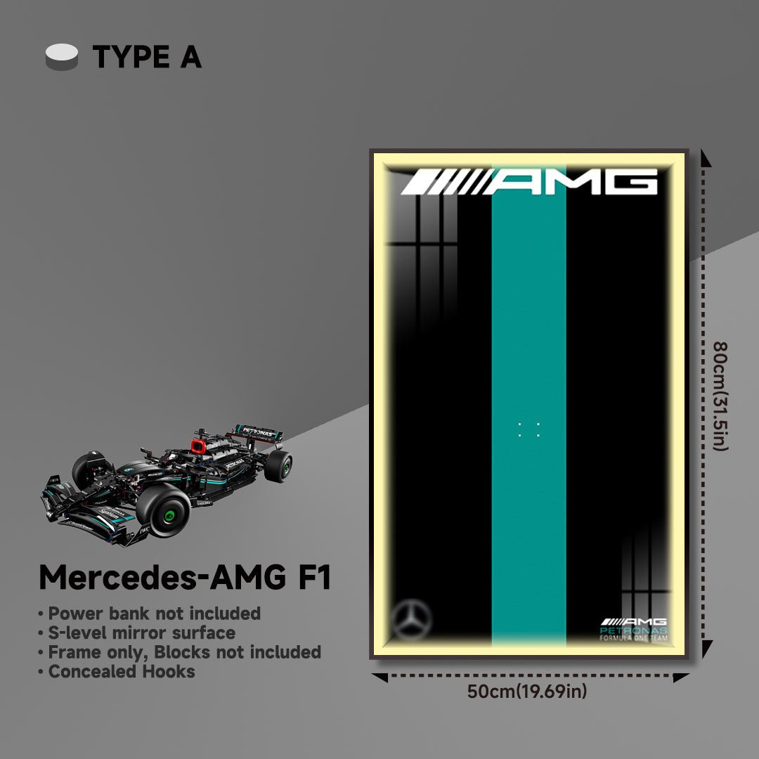 Premium Wall Display for LEGO® Mercedes - AMG F1 - brickzonehub