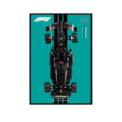 Premium Wall Display for LEGO® Mercedes - AMG F1 42171 Style B - brickzonehub
