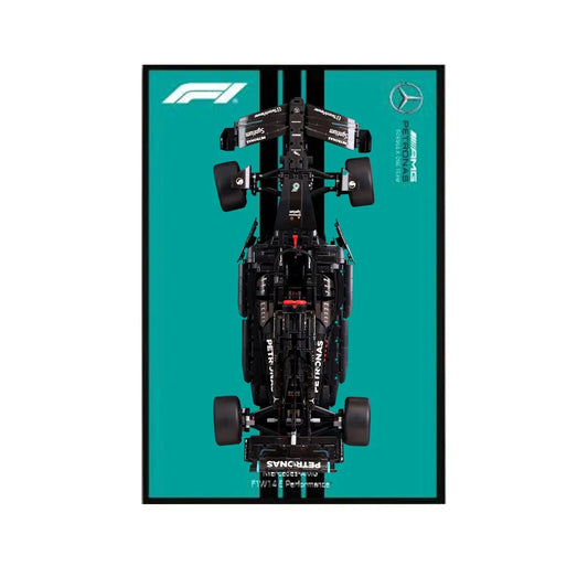 Premium Wall Display for LEGO® Mercedes - AMG F1 42171 Style B - brickzonehub