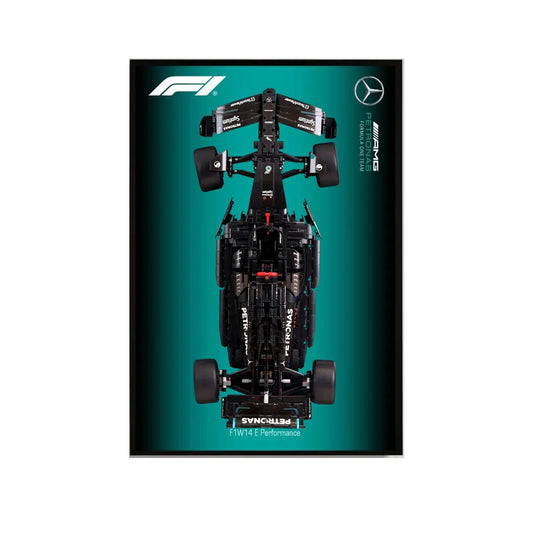 Premium Wall Display for LEGO® Mercedes - AMG F1 42171 Style C - brickzonehub