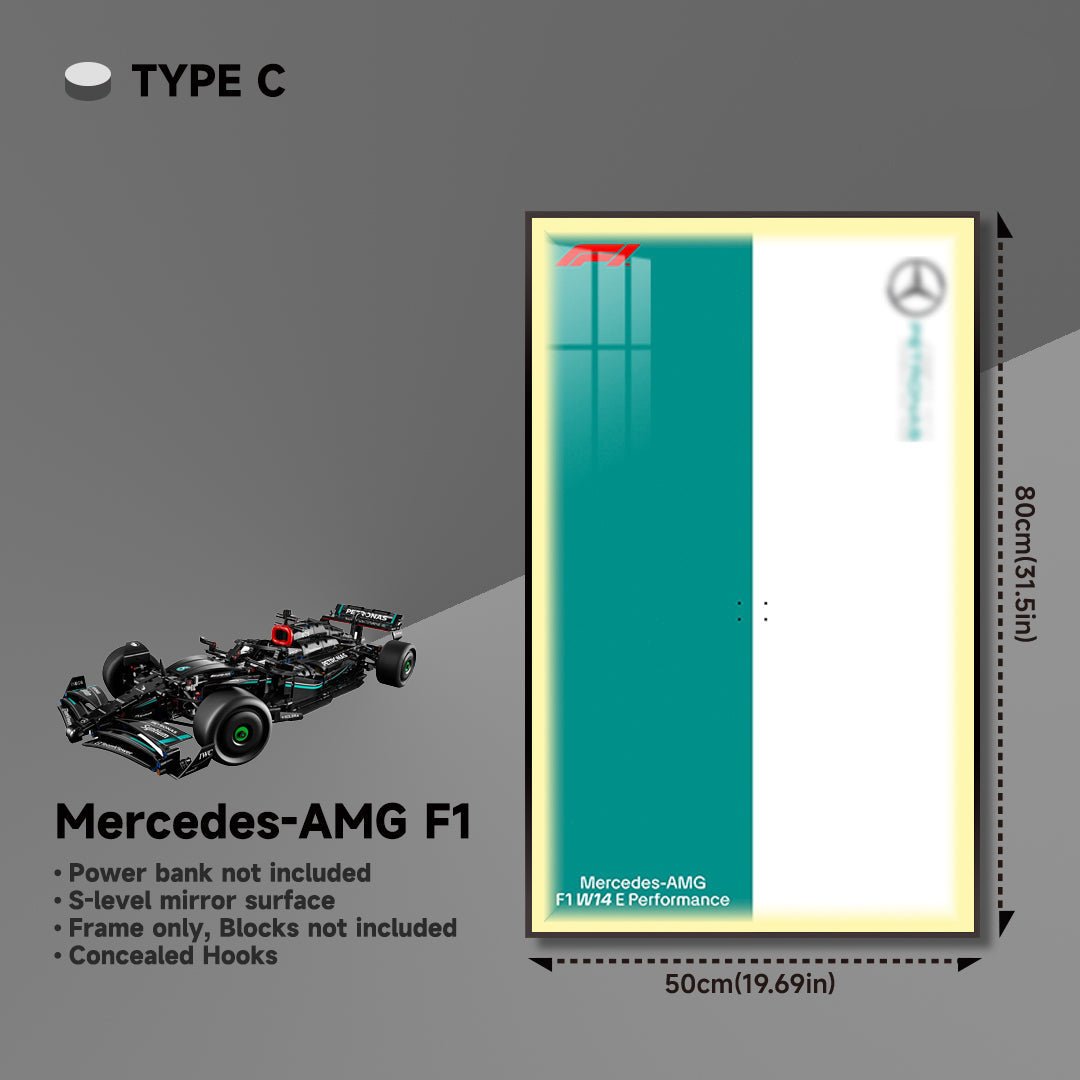 Premium Wall Display for LEGO® Mercedes - AMG F1 - brickzonehub