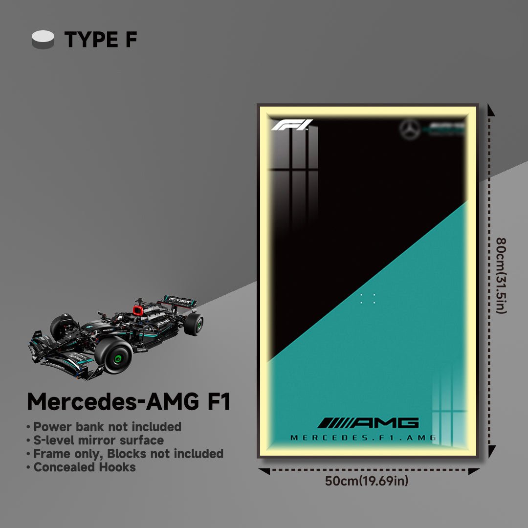 Premium Wall Display for LEGO® Mercedes - AMG F1 - brickzonehub