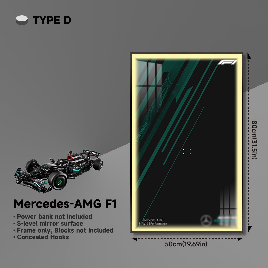 Premium Wall Display for LEGO® Mercedes - AMG F1 - brickzonehub