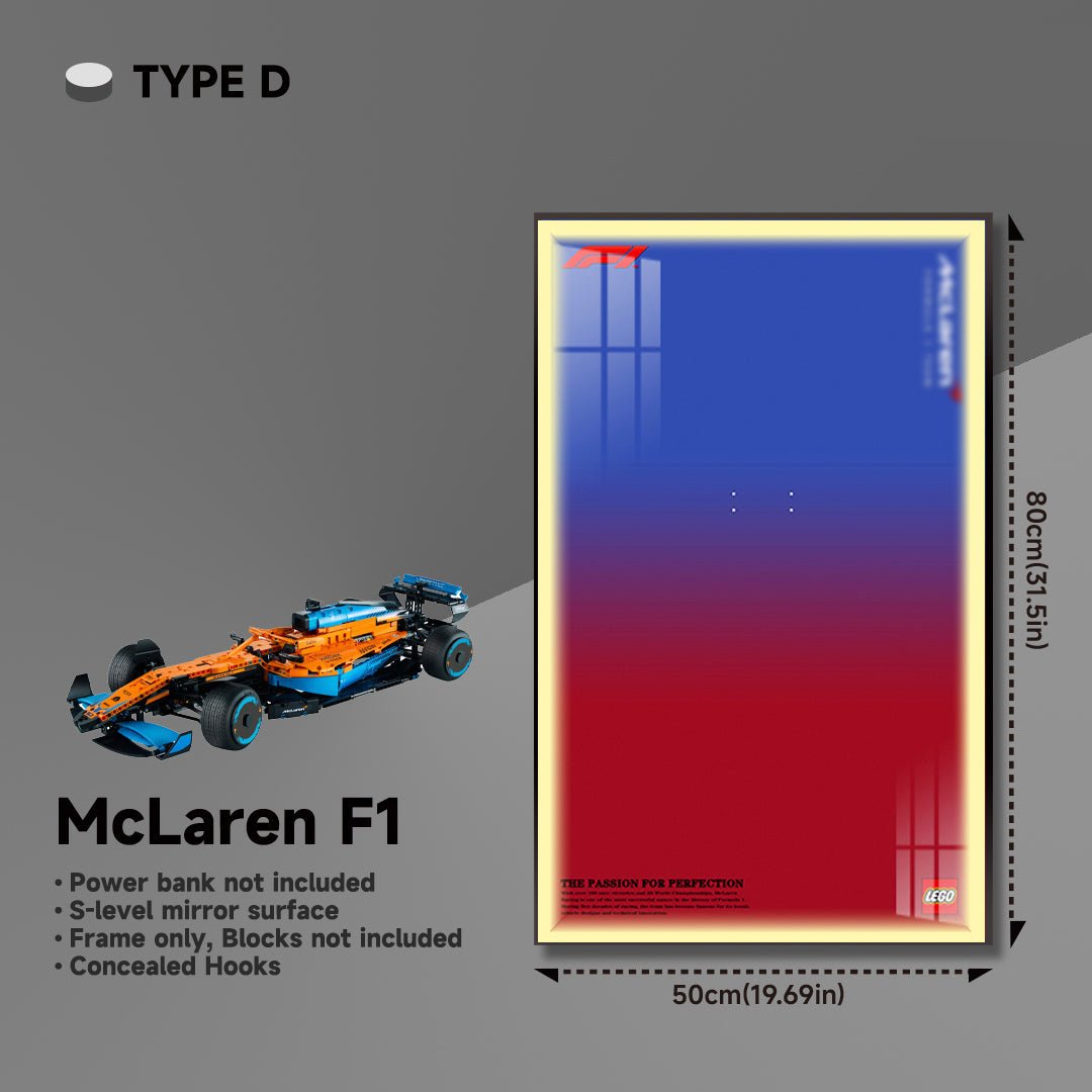 Premium Wall Display for LEGO® Technic™ McLaren F1 - brickzonehub