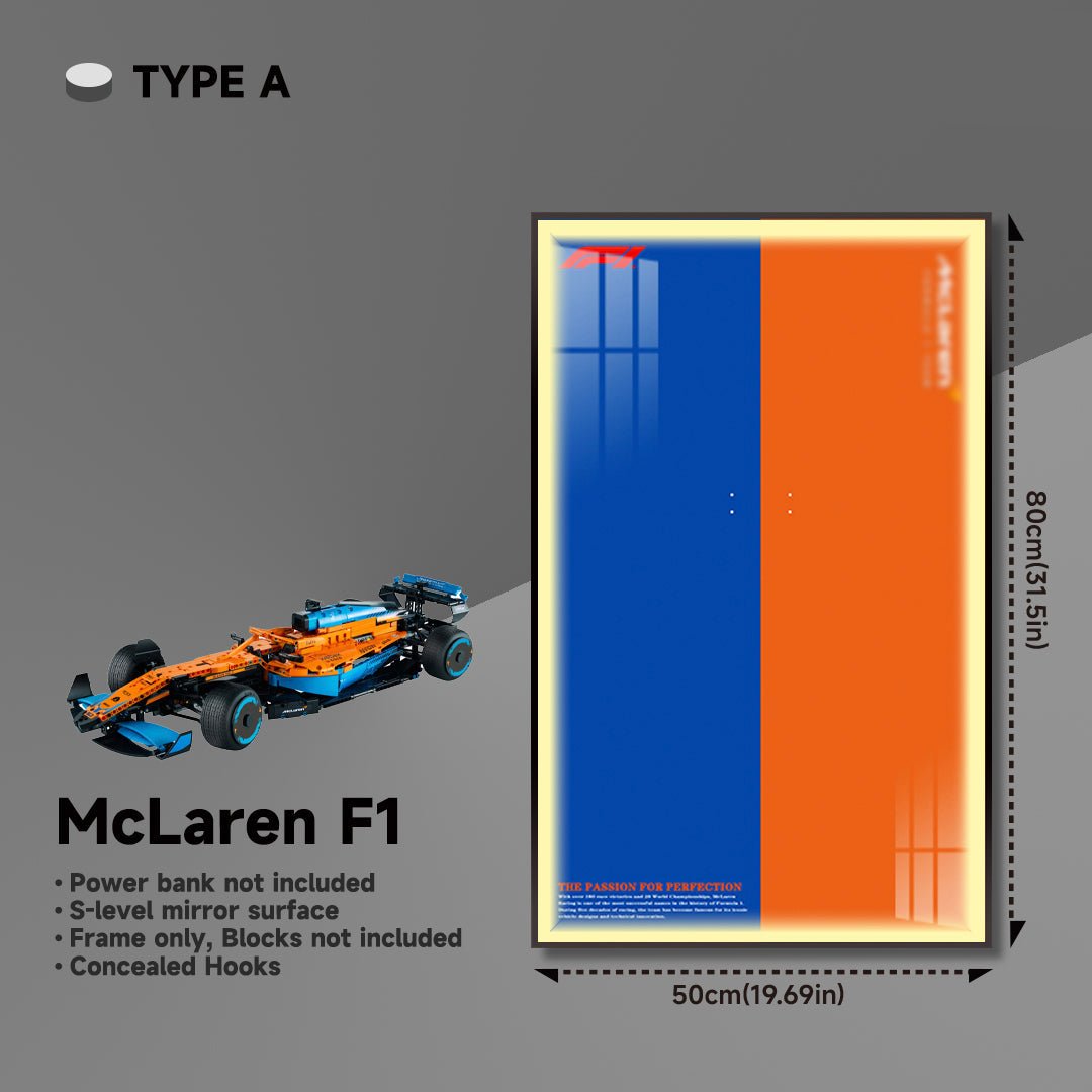 Premium Wall Display for LEGO® Technic™ McLaren F1 - brickzonehub