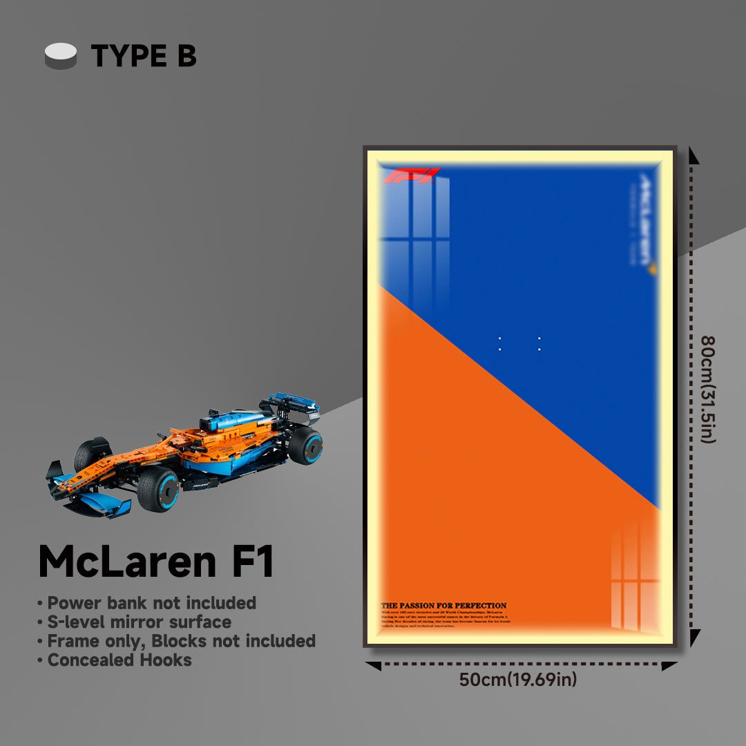 Premium Wall Display for LEGO® Technic™ McLaren F1 - brickzonehub