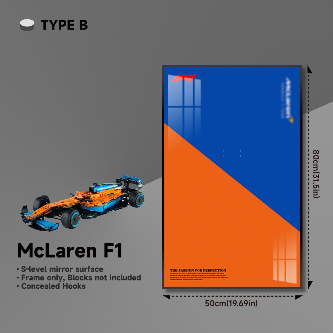Premium Wall Display for LEGO® Technic™ McLaren F1 - brickzonehub
