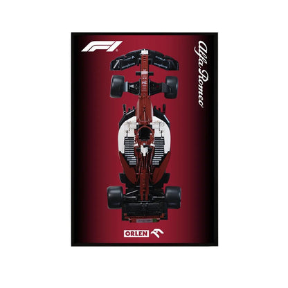 Premium Wall Display Frame Compatible with Alfa Romeo F1 Car - brickzonehub