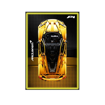 Premium Wall Display Frame Compatible with LEGO® McLaren P1 42172 Style C - brickzonehub