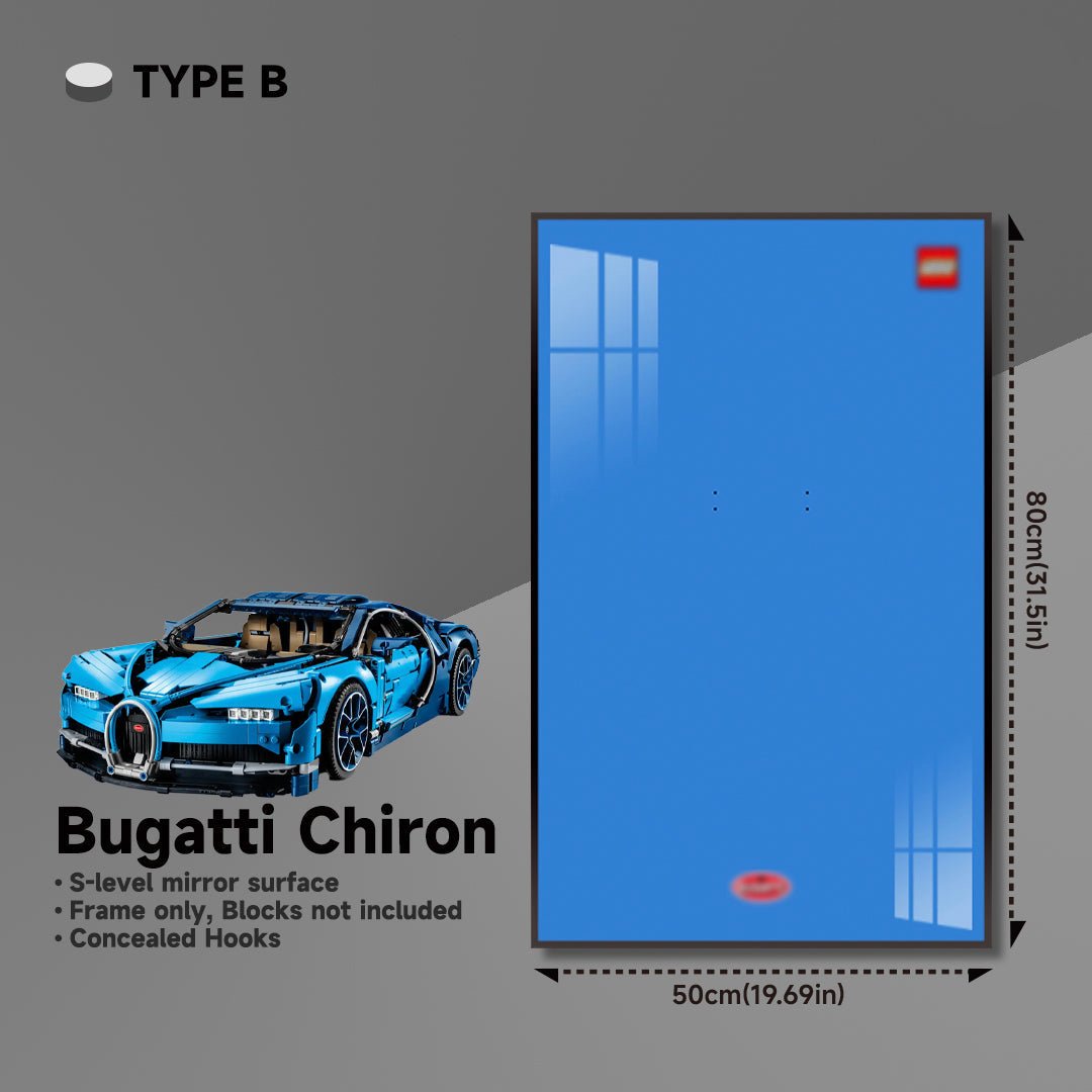 Premium Wall Display Frame for LEGO® 42083 Bugatti Chiron - brickzonehub