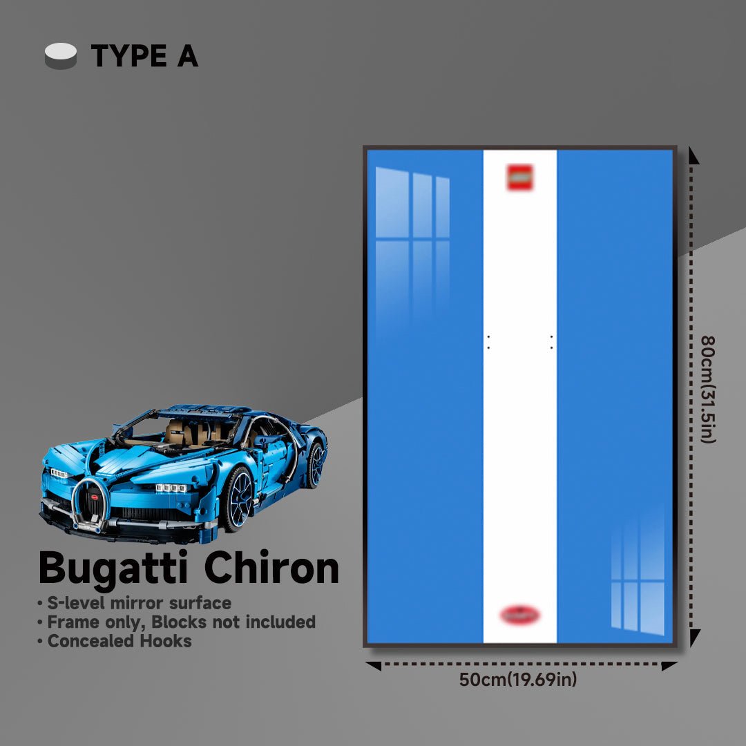 Premium Wall Display Frame for LEGO® 42083 Bugatti Chiron - brickzonehub