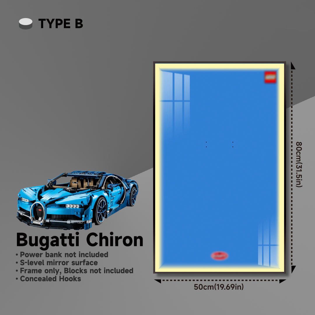 Premium Wall Display Frame for LEGO® 42083 Bugatti Chiron - brickzonehub