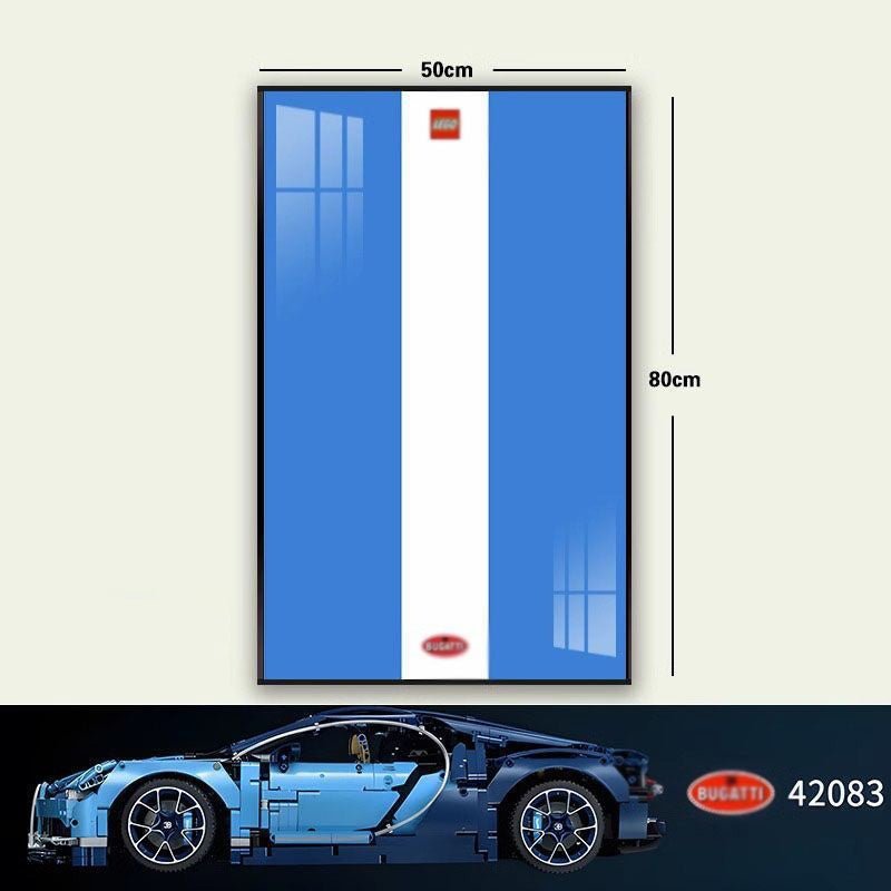 Premium Wall Display Frame for LEGO® 42083 Bugatti Chiron - brickzonehub