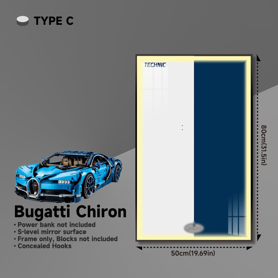 Premium Wall Display Frame for LEGO® 42083 Bugatti Chiron - brickzonehub
