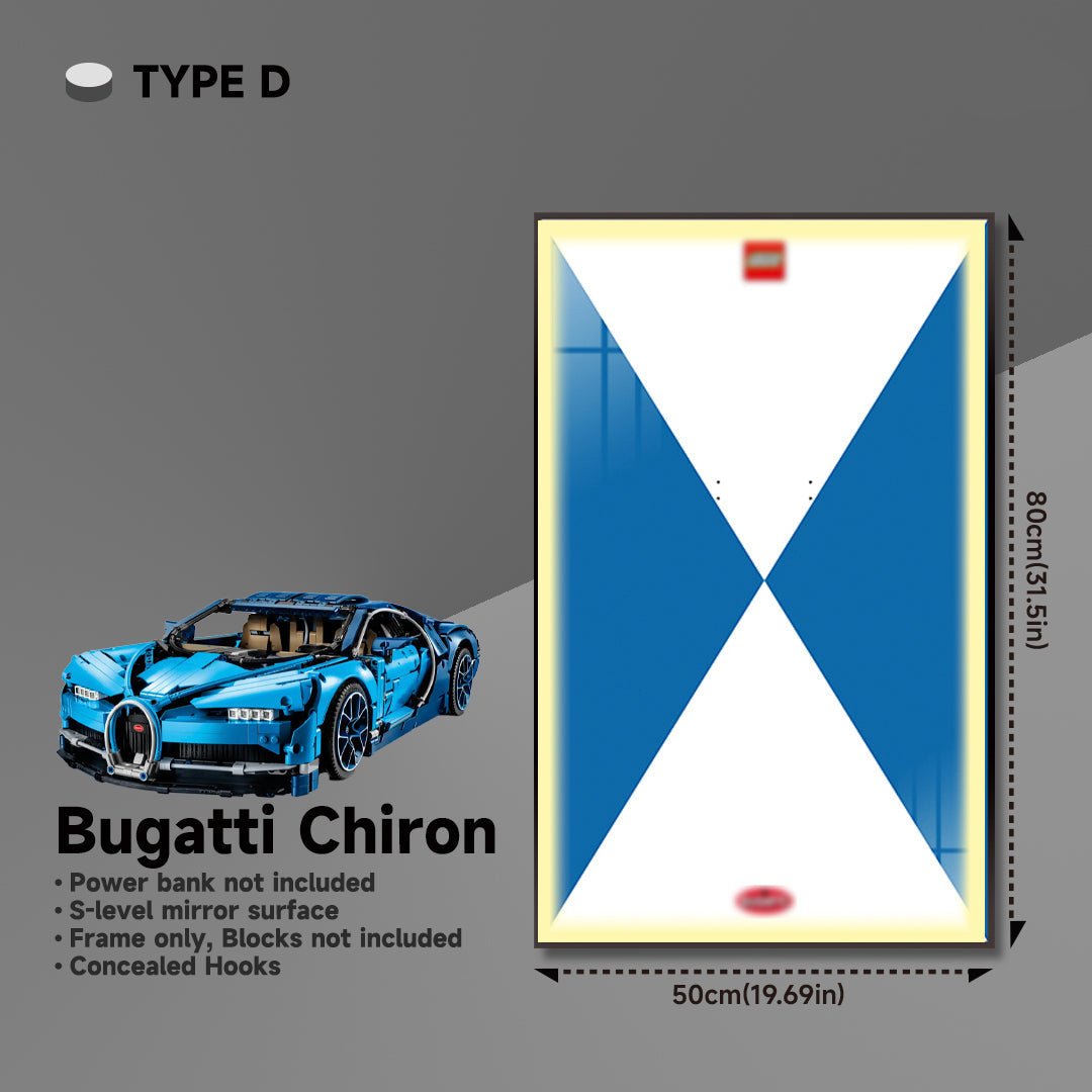 Premium Wall Display Frame for LEGO® 42083 Bugatti Chiron - brickzonehub
