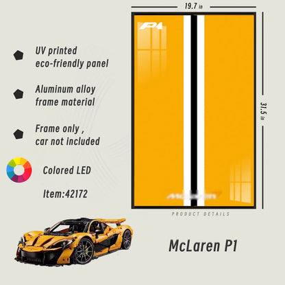 Premium Wall Display Frame for LEGO® 42172 McLaren P1 - brickzonehub