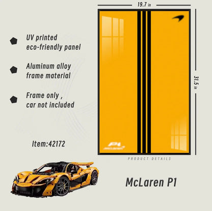 Premium Wall Display Frame for LEGO® 42172 McLaren P1 - brickzonehub
