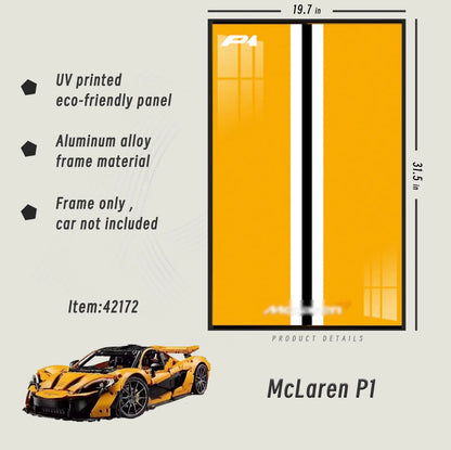 Premium Wall Display Frame for LEGO® 42172 McLaren P1 - brickzonehub