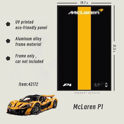 Premium Wall Display Frame for LEGO® 42172 McLaren P1 - brickzonehub