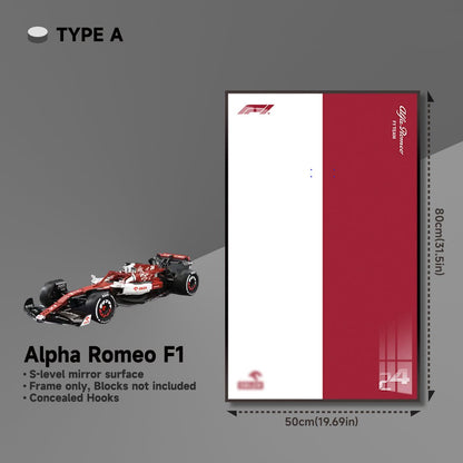 Premium Wall Display Frame for LEGO® Technic™ Alfa Romeo F1 Car - brickzonehub