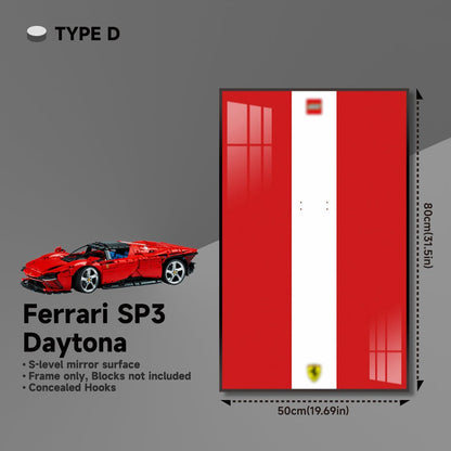 Premium Wall Display Frame for LEGO® Technic™ Ferrari Daytona SP3 42143 - brickzonehub