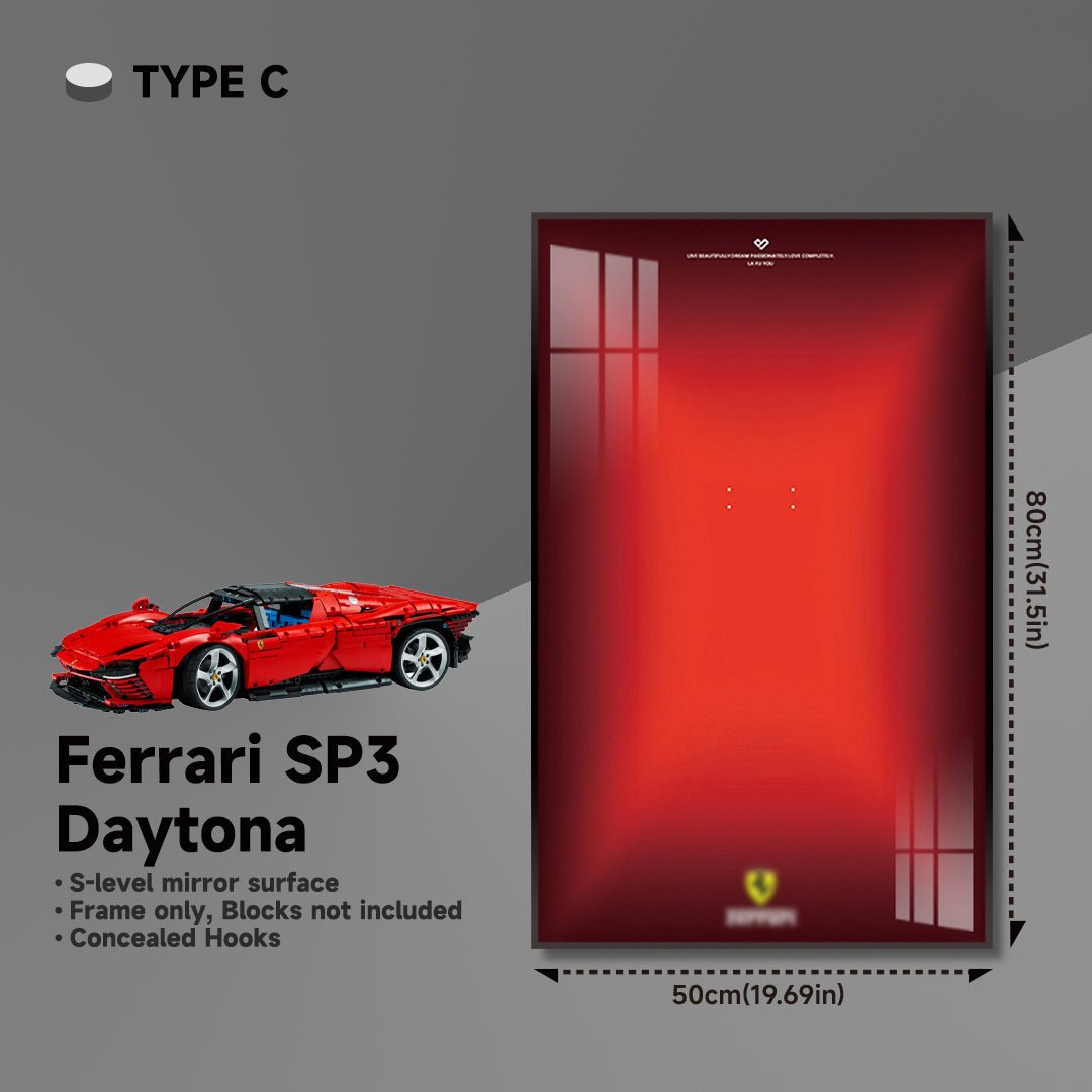 Premium Wall Display Frame for LEGO® Technic™ Ferrari Daytona SP3 42143 - brickzonehub