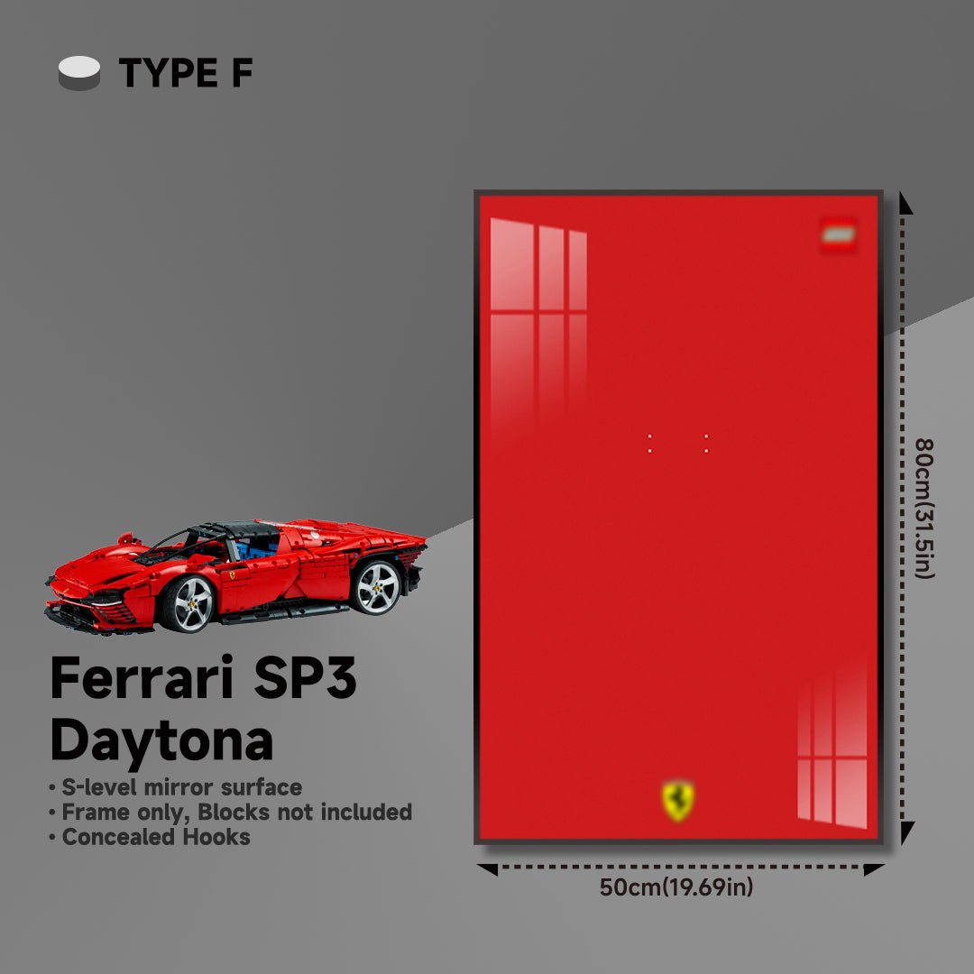 Premium Wall Display Frame for LEGO® Technic™ Ferrari Daytona SP3 42143 - brickzonehub