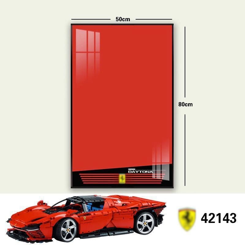 Premium Wall Display Frame for LEGO® Technic™ Ferrari Daytona SP3 42143 - brickzonehub