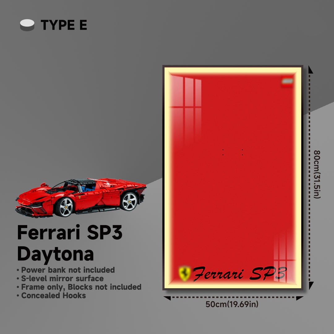 Premium Wall Display Frame for LEGO® Technic™ Ferrari Daytona SP3 42143 - brickzonehub