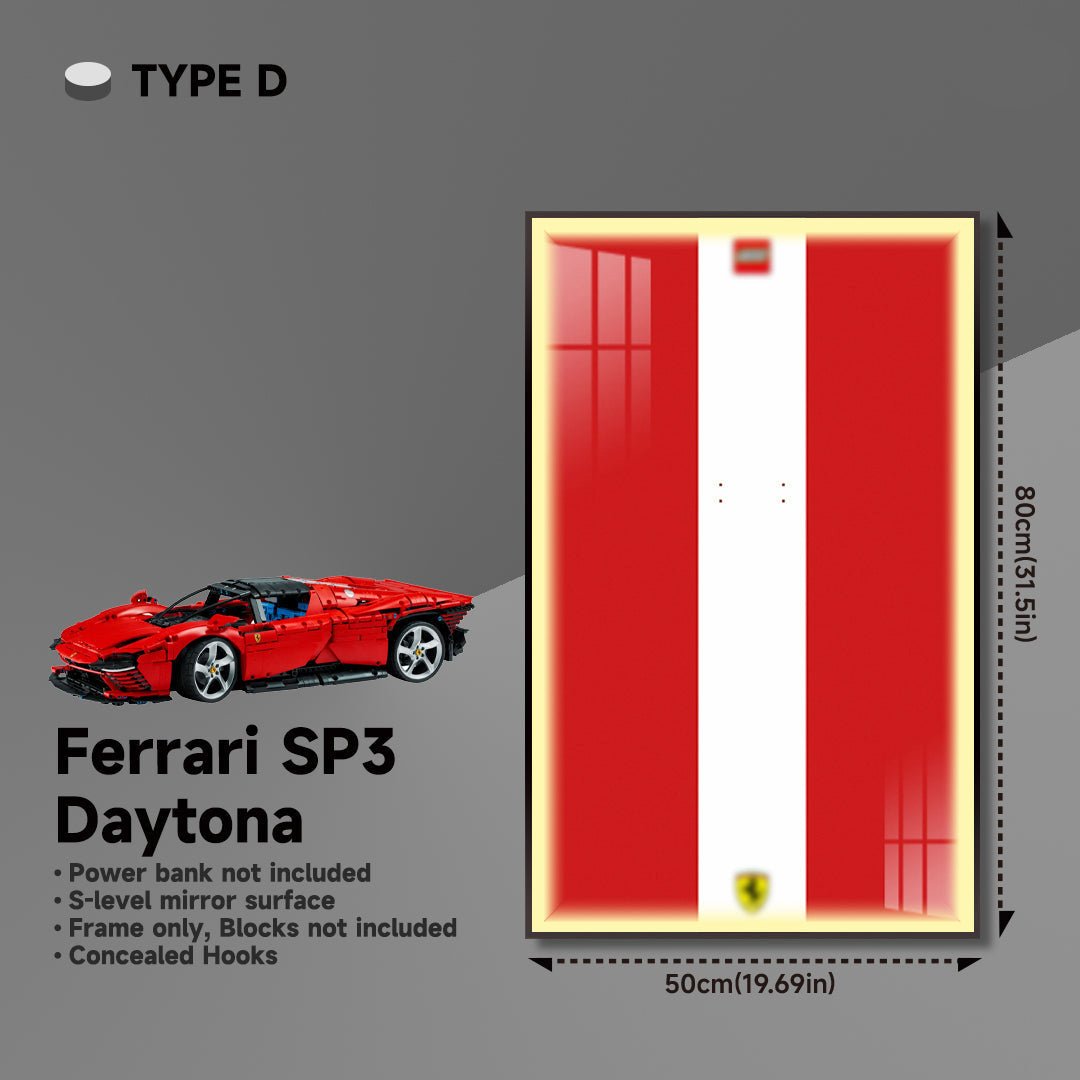 Premium Wall Display Frame for LEGO® Technic™ Ferrari Daytona SP3 42143 - brickzonehub