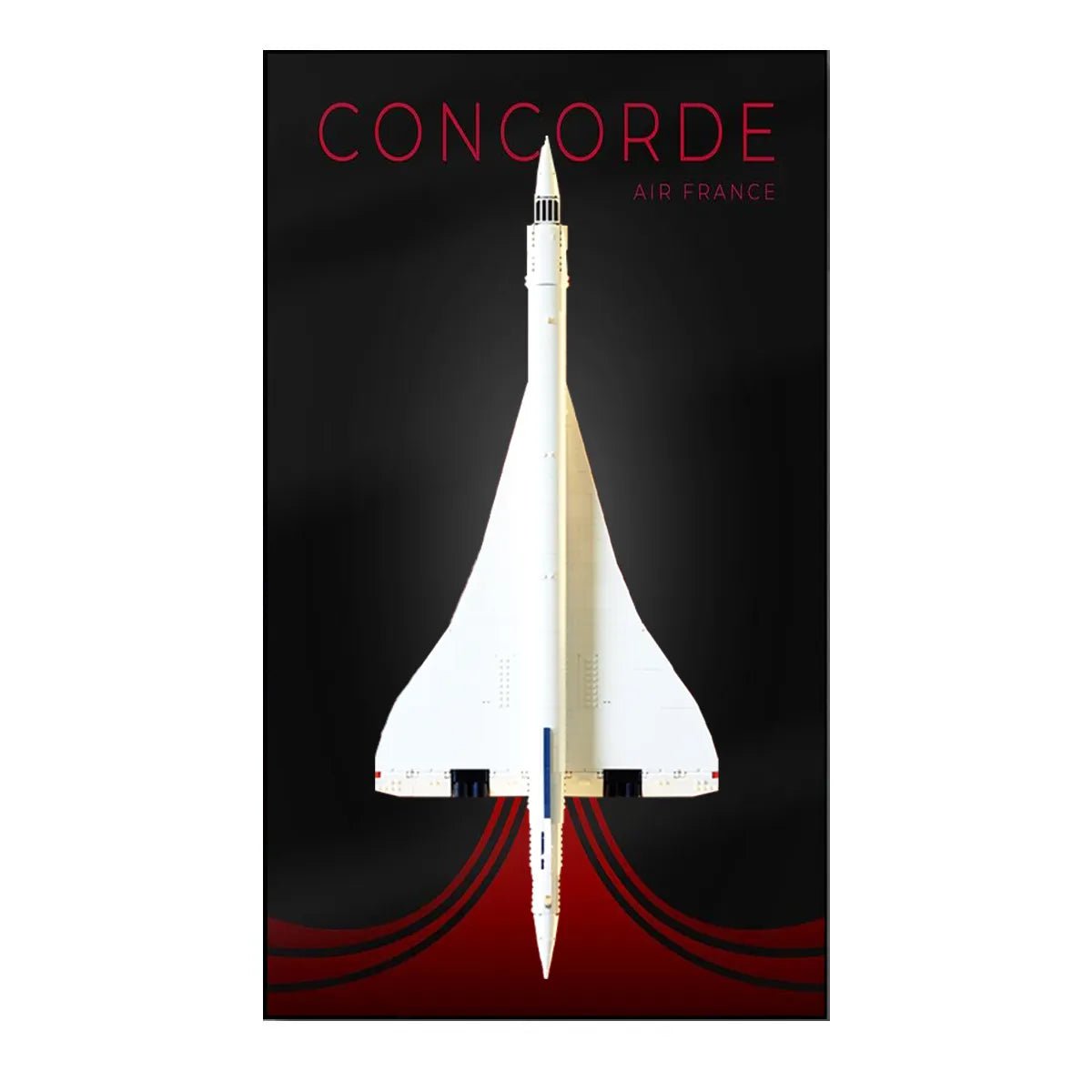 Premium Wall Mount Display Frame Compatible with LEGO® Icons Concorde 10318 Style A - brickzonehub