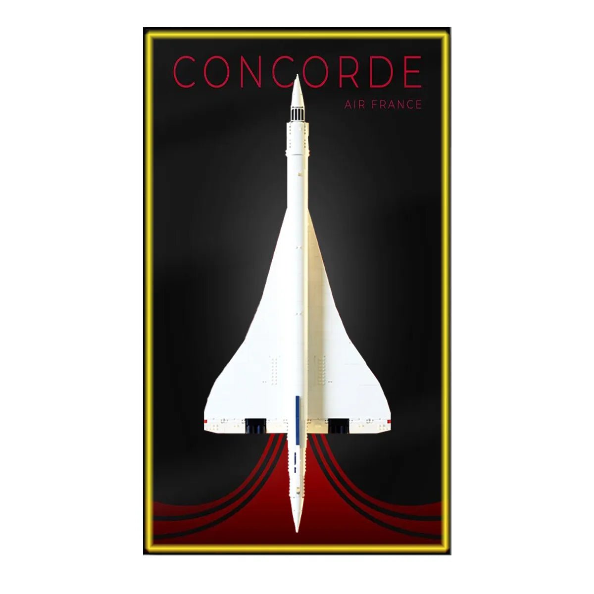 Premium Wall Mount Display Frame Compatible with LEGO® Icons Concorde 10318 Style A - brickzonehub