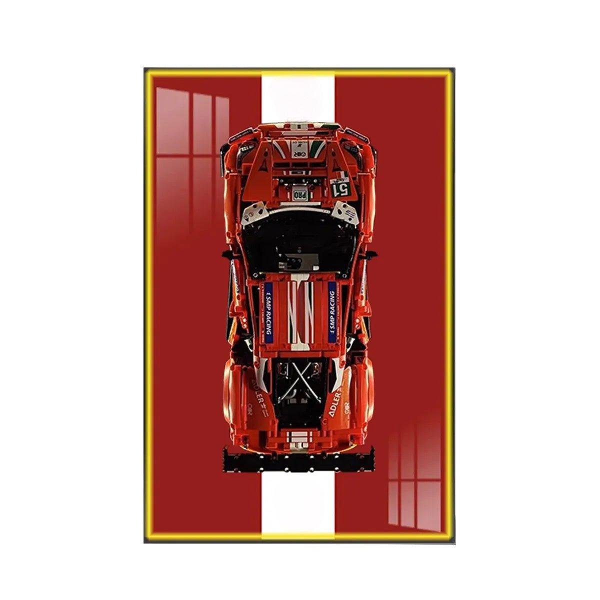 Premium Wall Mount Display Frame for LEGO® Technic™ Ferrari 488 GTE 42125 - brickzonehub