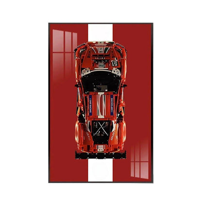 Premium Wall Mount Display Frame for LEGO® Technic™ Ferrari 488 GTE 42125 - brickzonehub