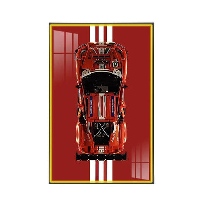 Premium Wall Mount Display Frame for LEGO® Technic™ Ferrari 488 GTE 42125 - brickzonehub