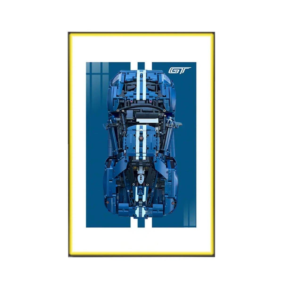 Premium Wall Mount Display Frame for LEGO® Technic™ Ford GT 42154 - brickzonehub