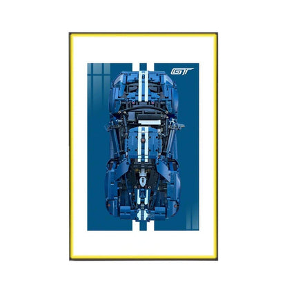 Premium Wall Mount Display Frame for LEGO® Technic™ Ford GT 42154 - brickzonehub