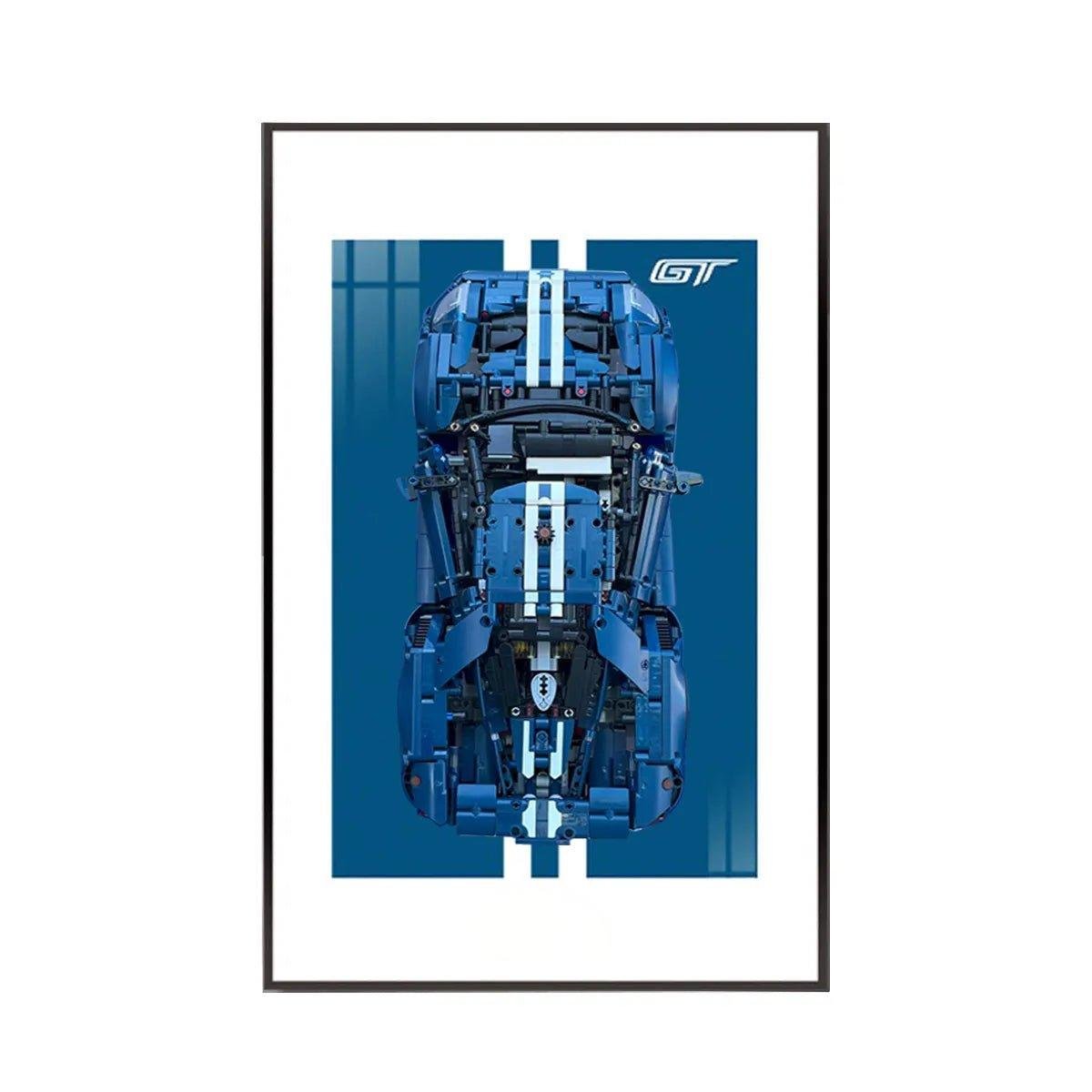 Premium Wall Mount Display Frame for LEGO® Technic™ Ford GT 42154 - brickzonehub